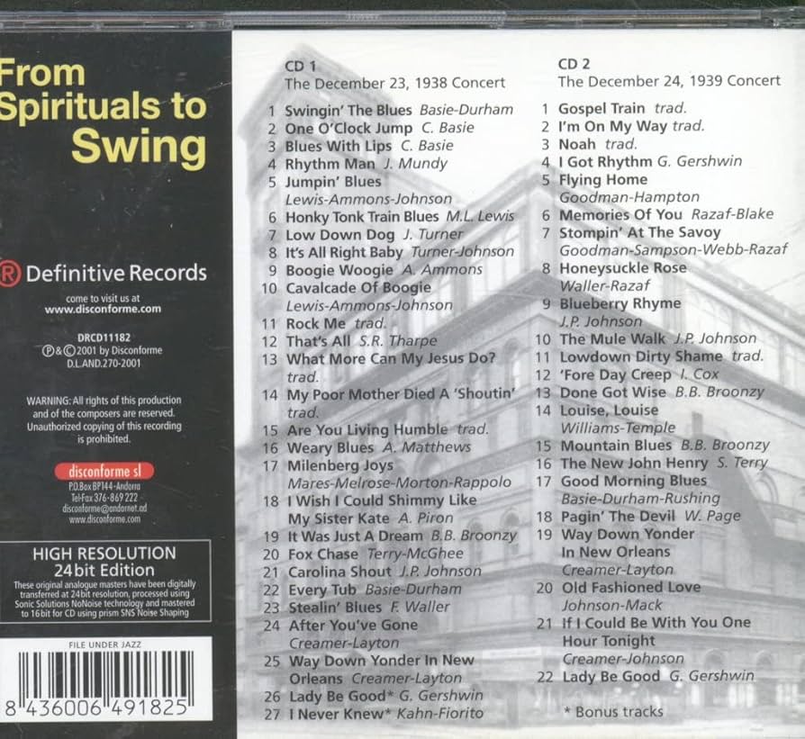 Amazon.co.jp: From Spirituals to Swing : ミュージック